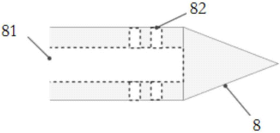 Non-equilong sampling backflow double-tube sampling probe