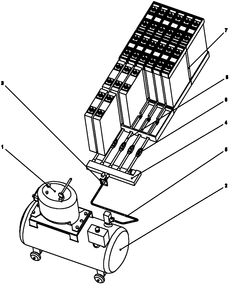 Forced air cooling system for large assembled lithium ion battery