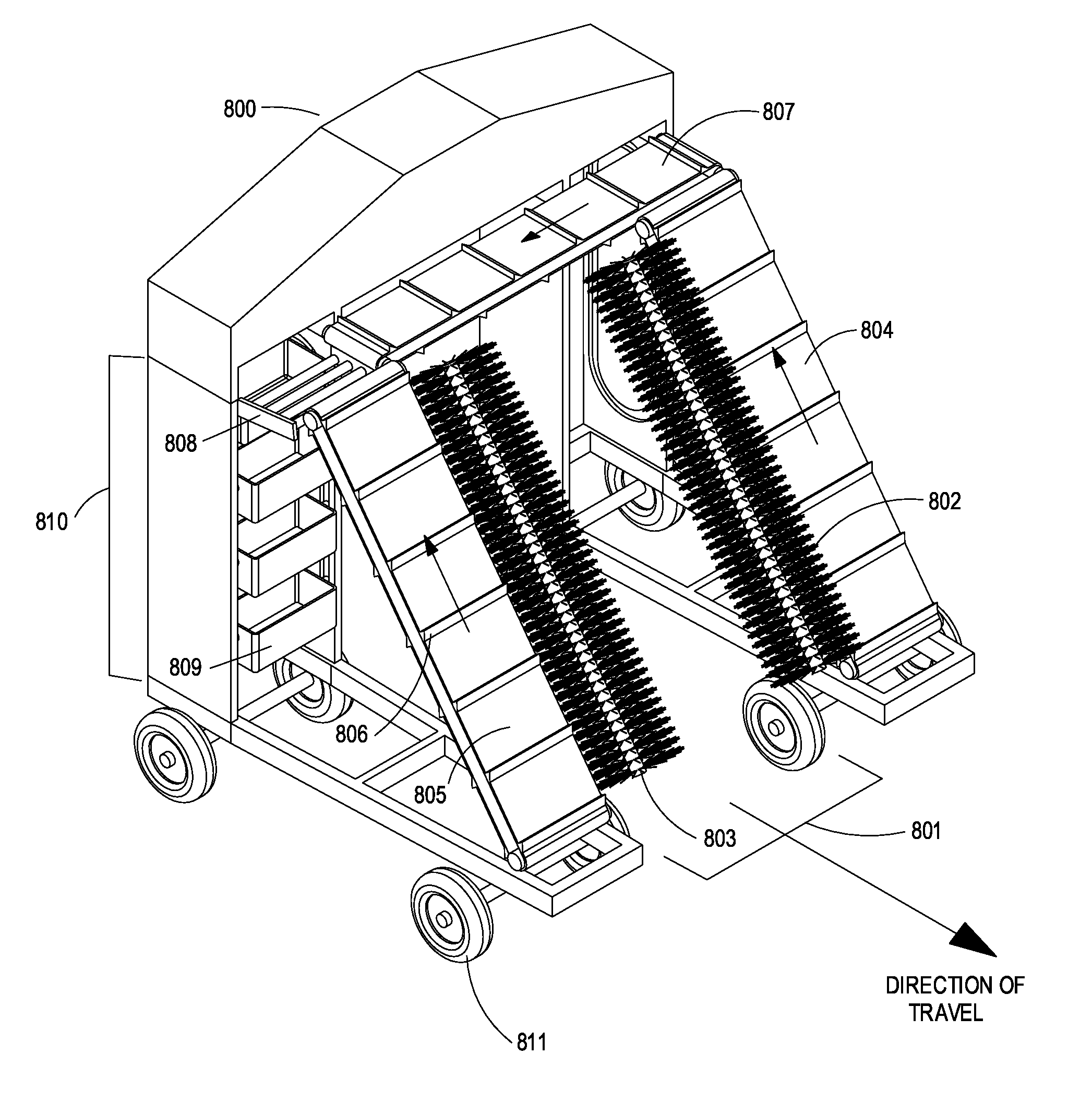 Rotary brush harvesters and methods of using the same