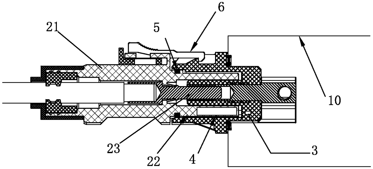 Waterproof connector and battery using same