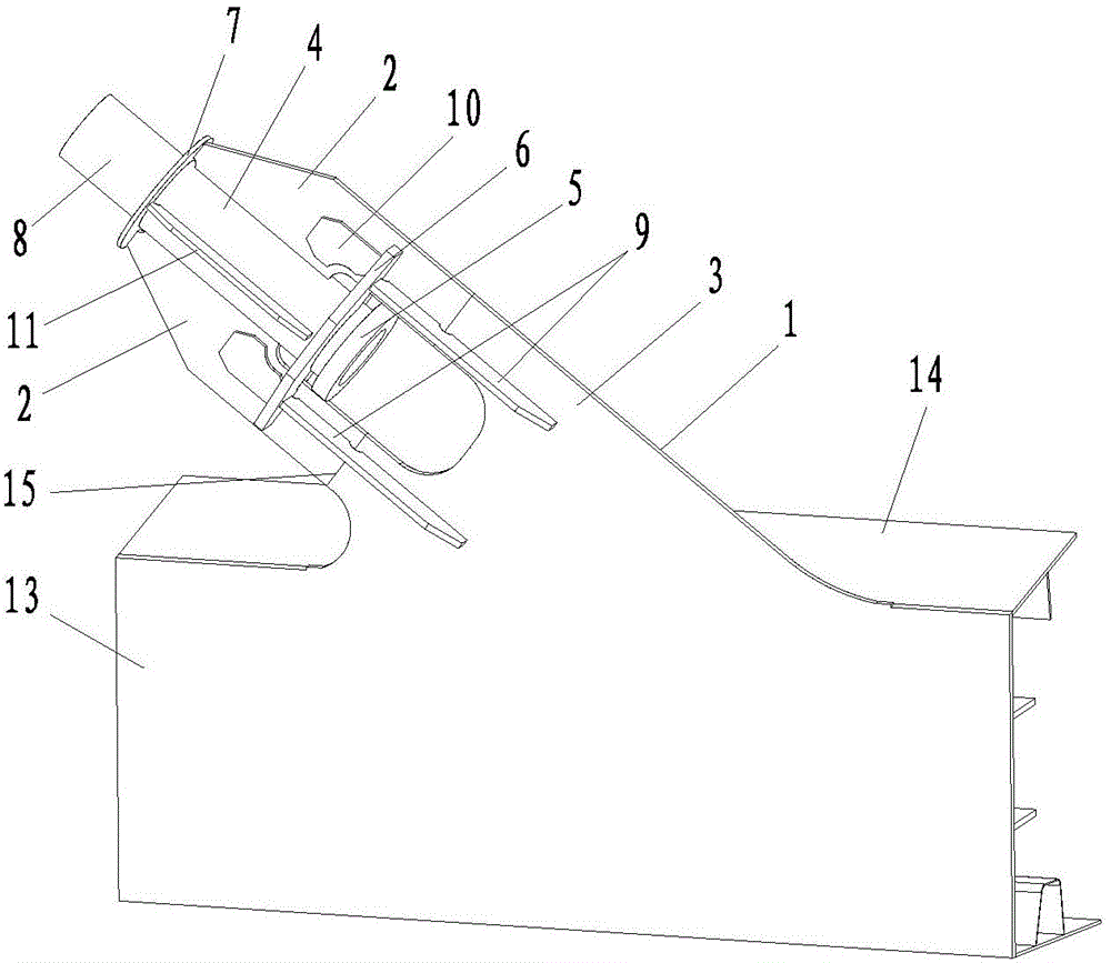 Bridge steel girder shearing pressing bearing type anchoring plate structure