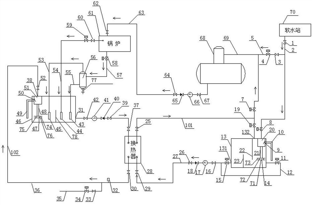 A boiler blowdown thermal energy recycling system