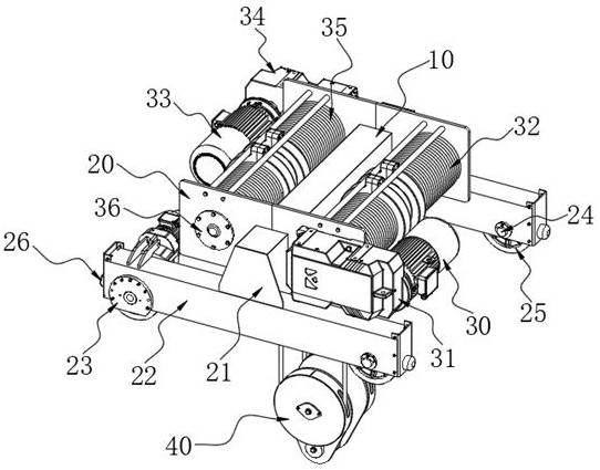 A traction hoisting device for construction machinery production