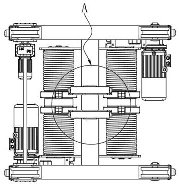 A traction hoisting device for construction machinery production