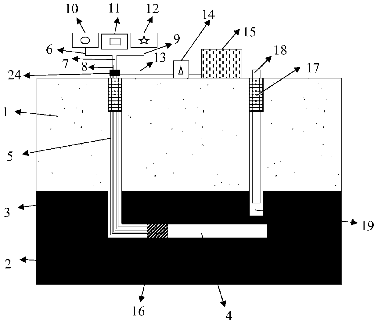 Fluidized mining method for on-situ pyrolyzed gas of high gas coal seam