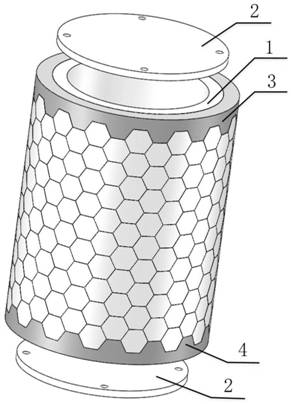 Mold for preparing composite material curved surface honeycomb structural member and preparation method of structural member