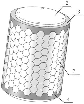 Mold for preparing composite material curved surface honeycomb structural member and preparation method of structural member