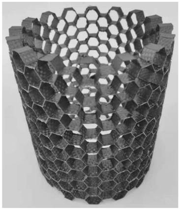 Mold for preparing composite material curved surface honeycomb structural member and preparation method of structural member