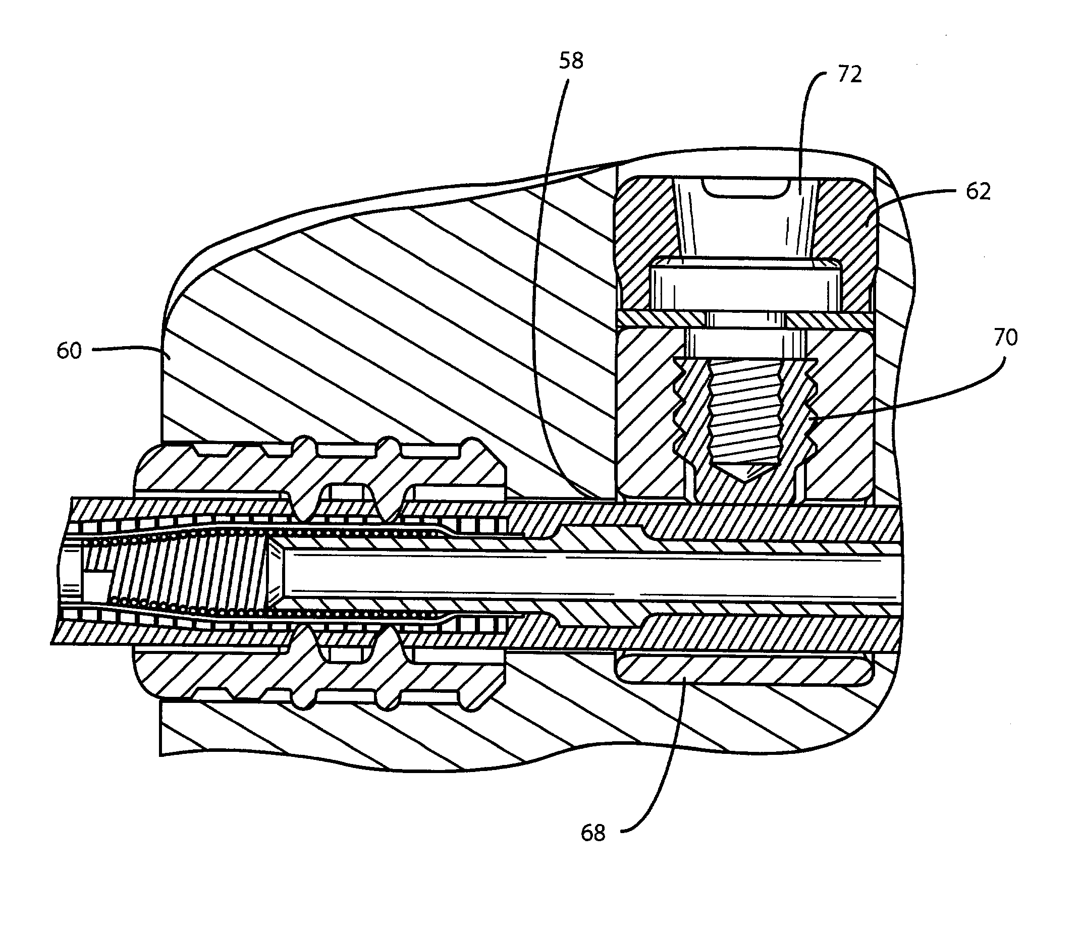 Header for implantable medical for use with both unipolar and bipolar leads