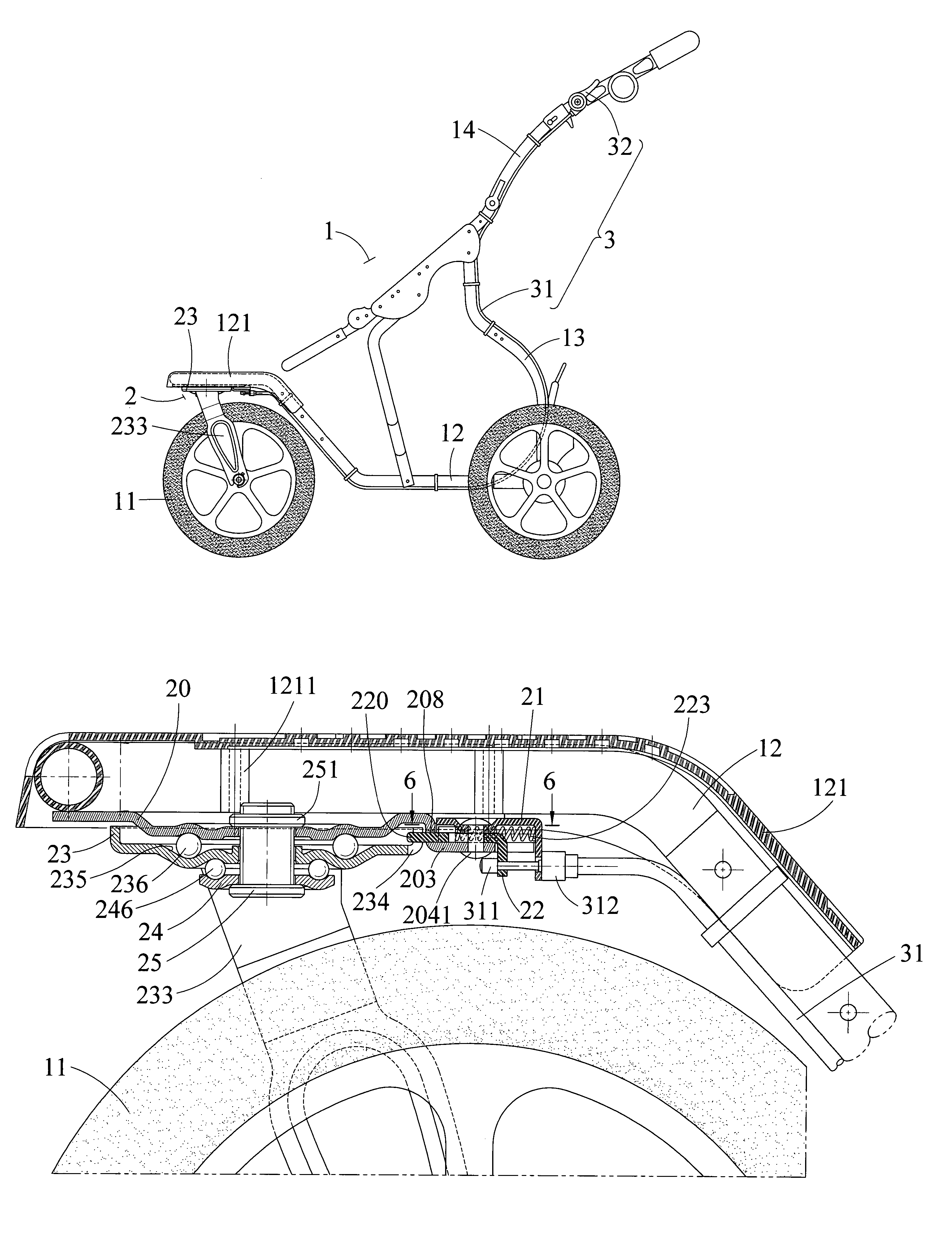 Stroller having wheel rotation control device