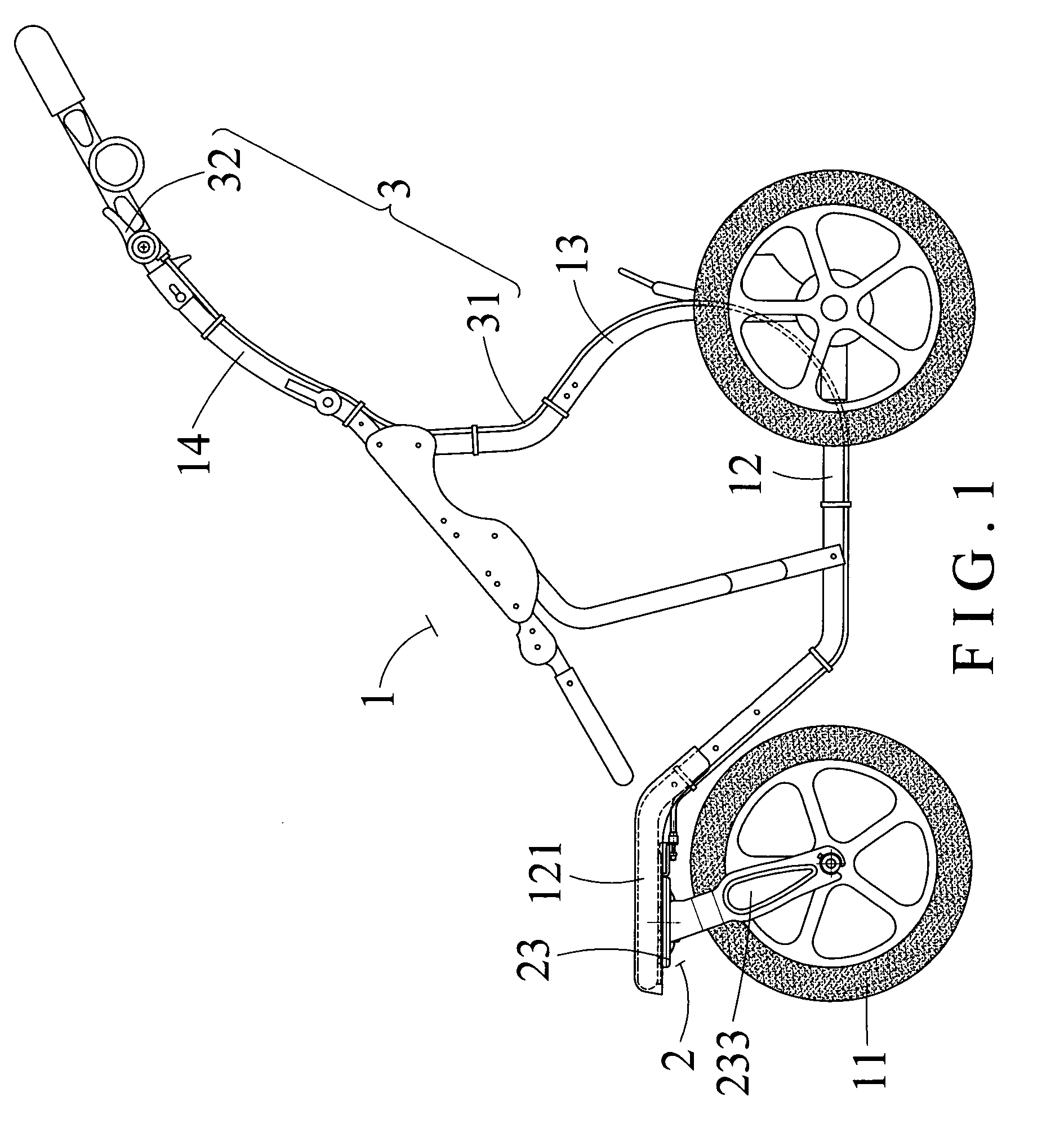 Stroller having wheel rotation control device