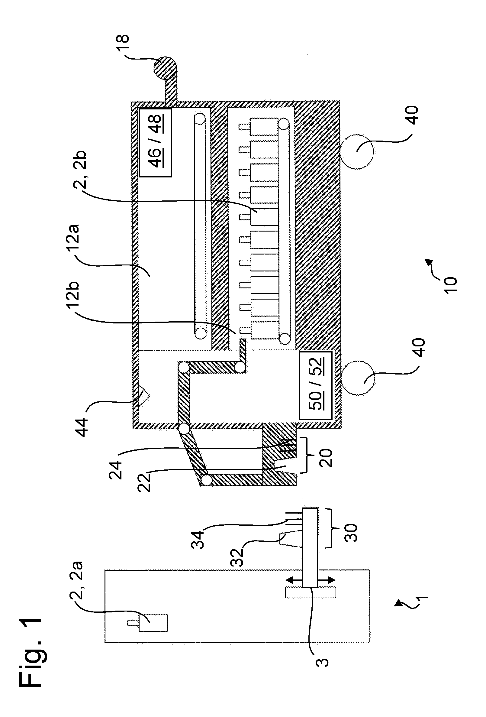 Container treatment system and handling device