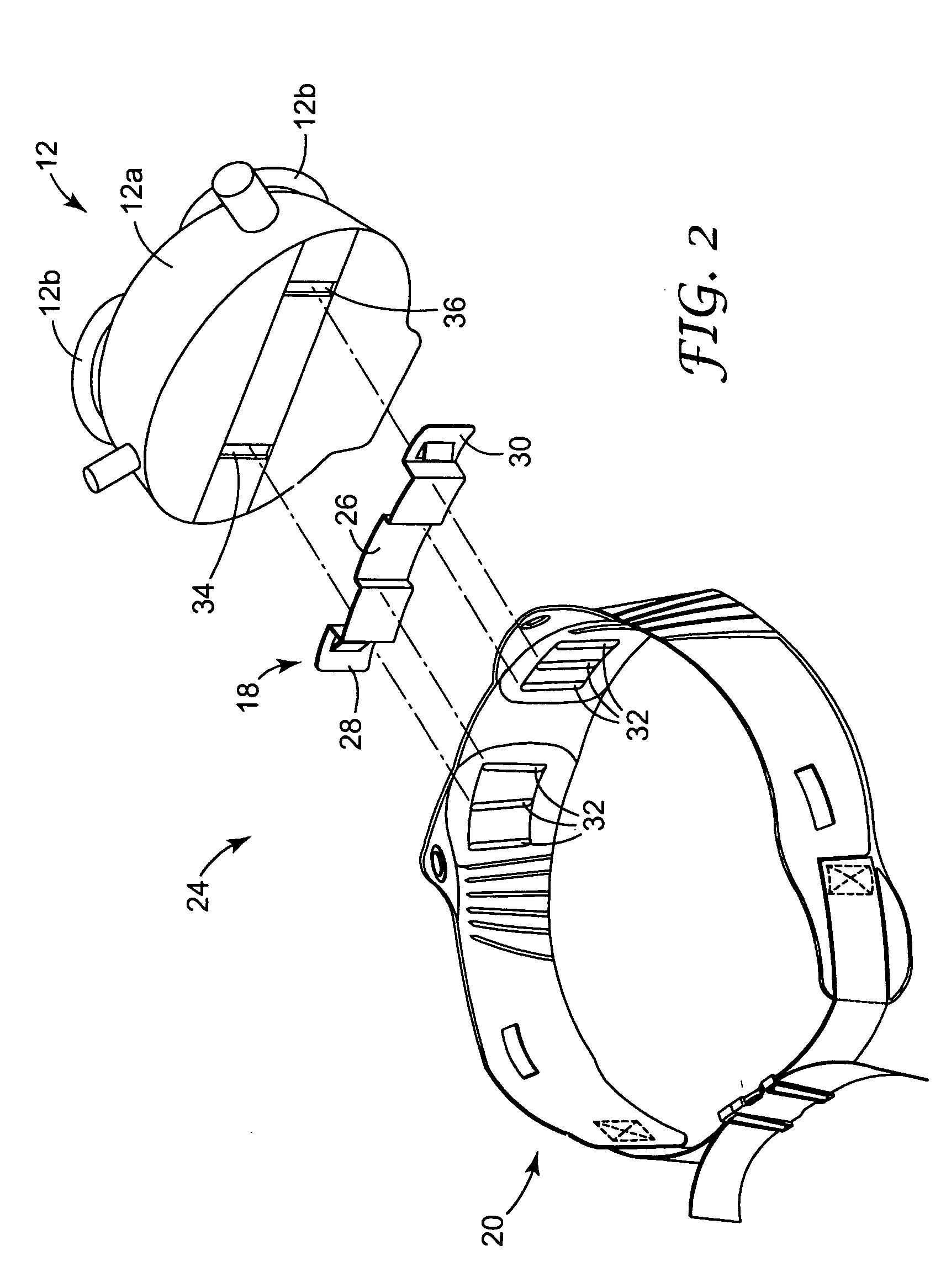 Respiratory component mounting assembly