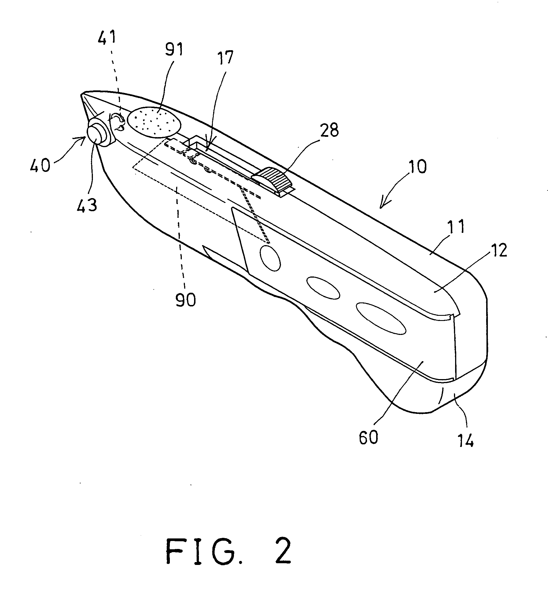 Knife having automatically loading blade