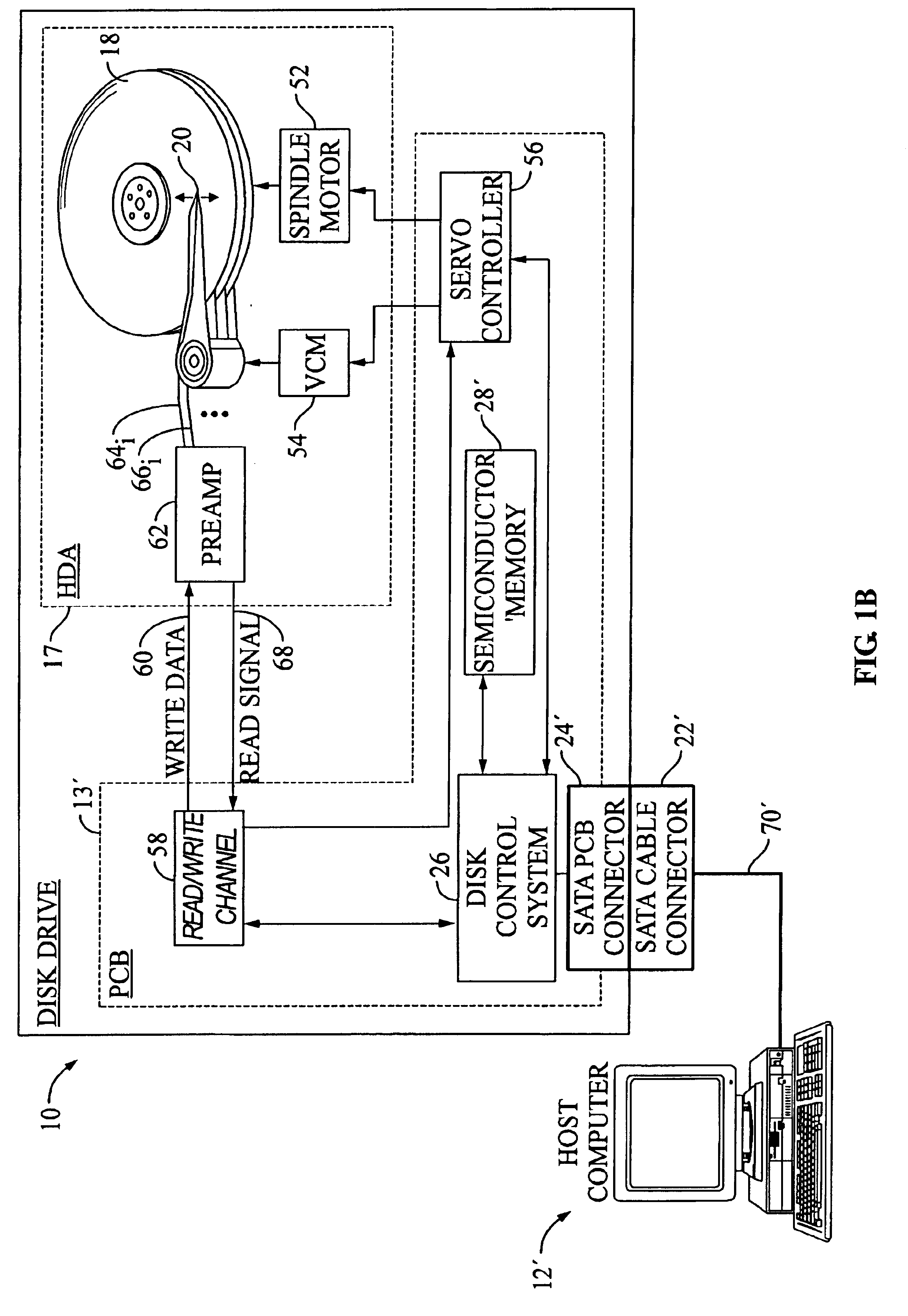 Storage peripheral having a robust serial advanced technology attachment (SATA) PCB connector