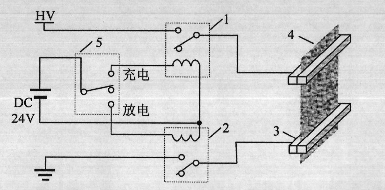 Electrostatic attenuation time testing device