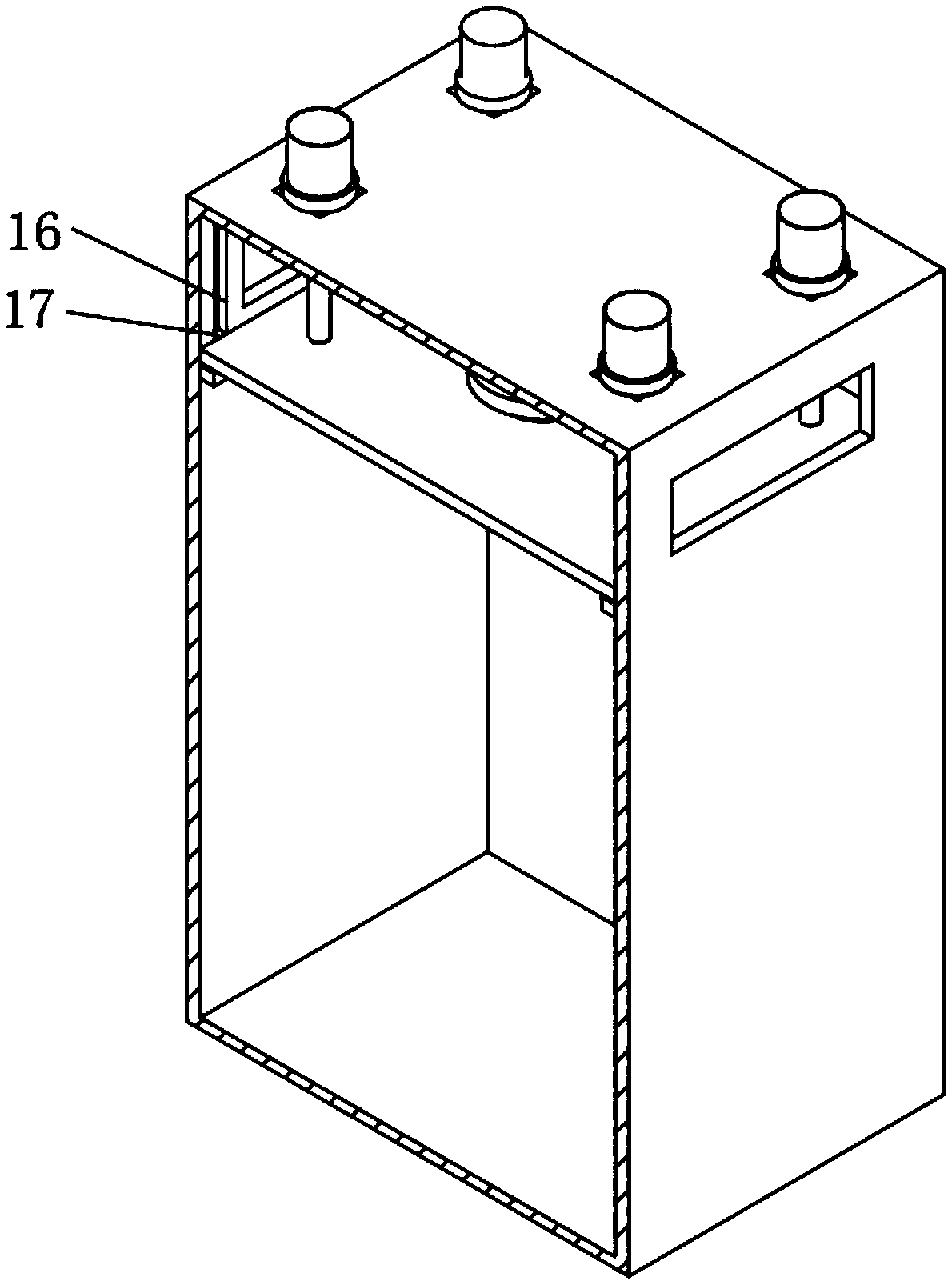 Anti-explosion device and method for top of switch cabinet