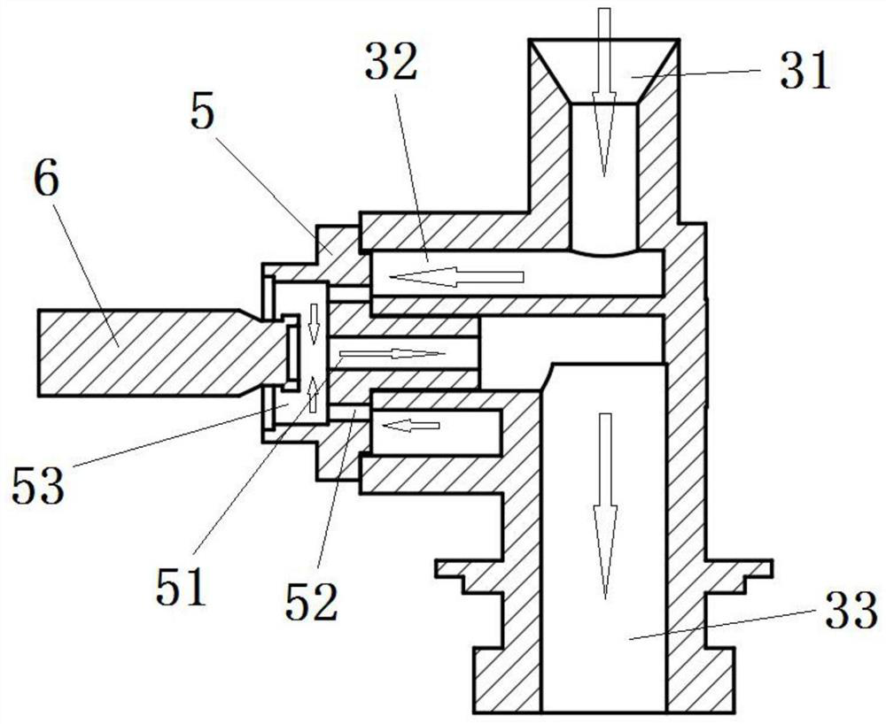 Spraying body used for being connected with two-way water passing valve and nozzle body of spraying body