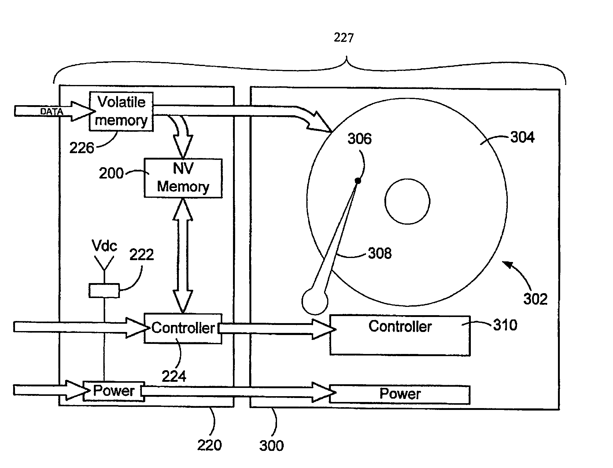 In-line non volatile memory disk read cache and write buffer