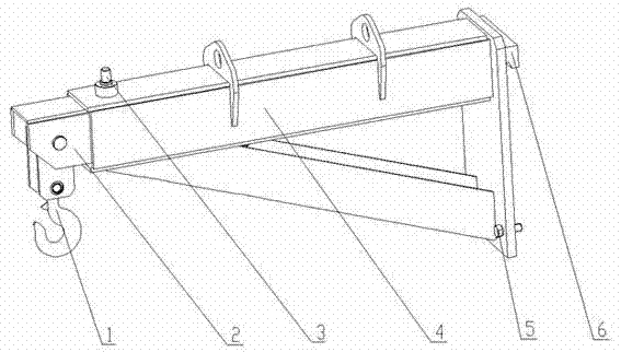 Telescopic arm lifting hook