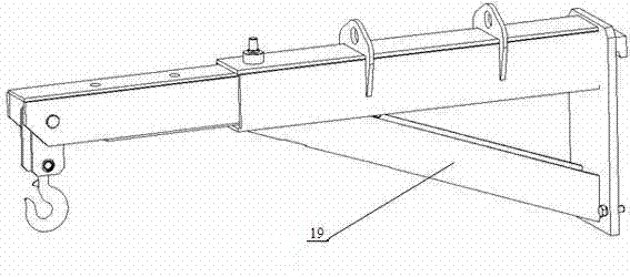 Telescopic arm lifting hook