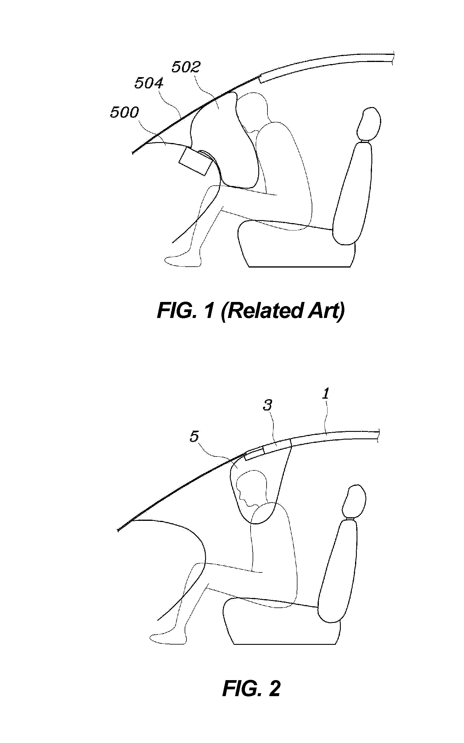 Roof airbag device for vehicle