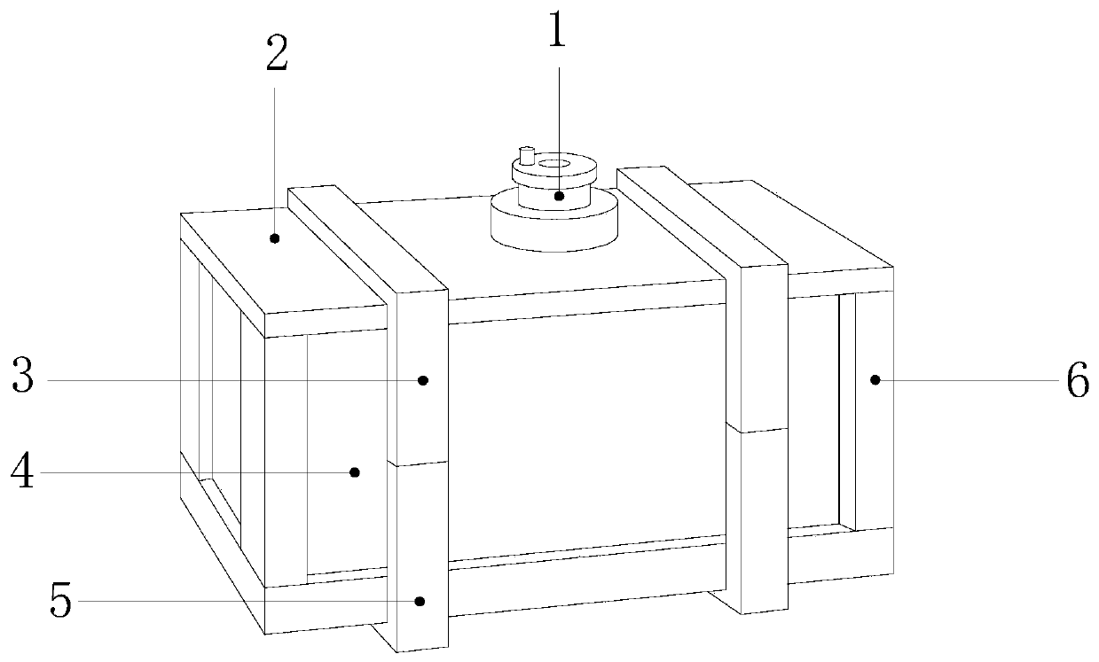 Petroleum drill pipe joint wooden packaging box based on smooth surface side rolling principle