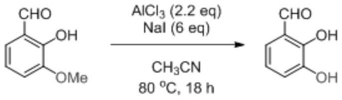 A kind of method for preparing 2,3-dihydroxybenzaldehyde by removing the methyl group of o-vanillin