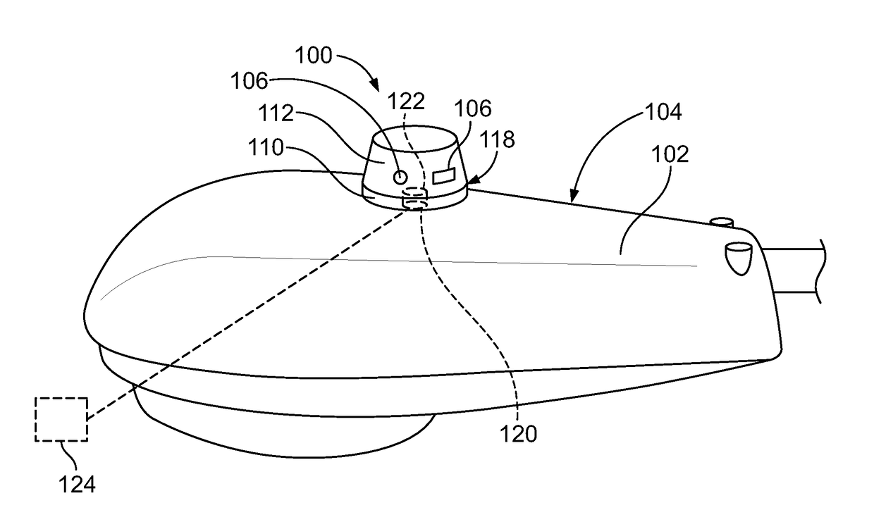 Light sensor assembly having wireless data transfer