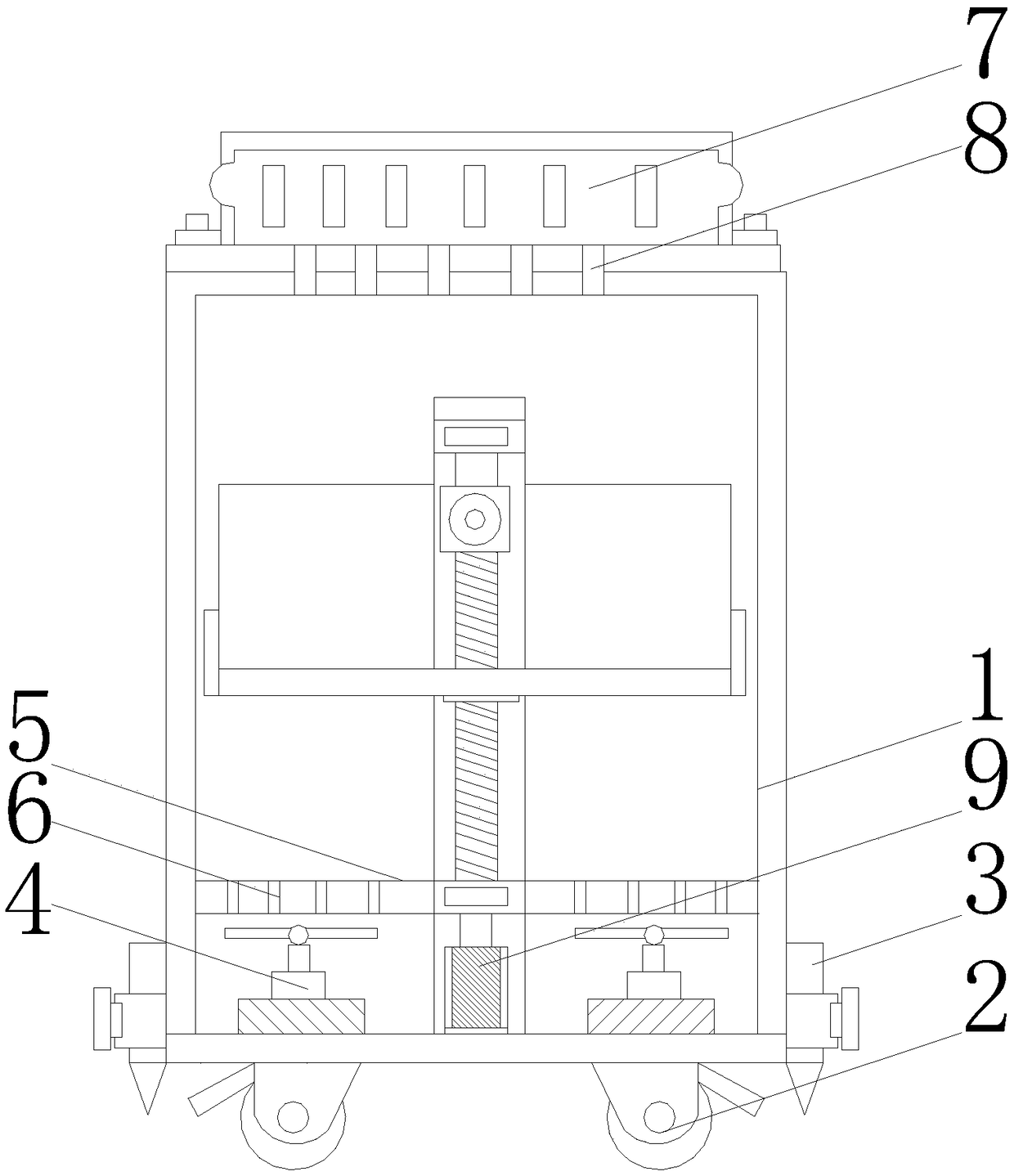 Material storing device for textile machinery production