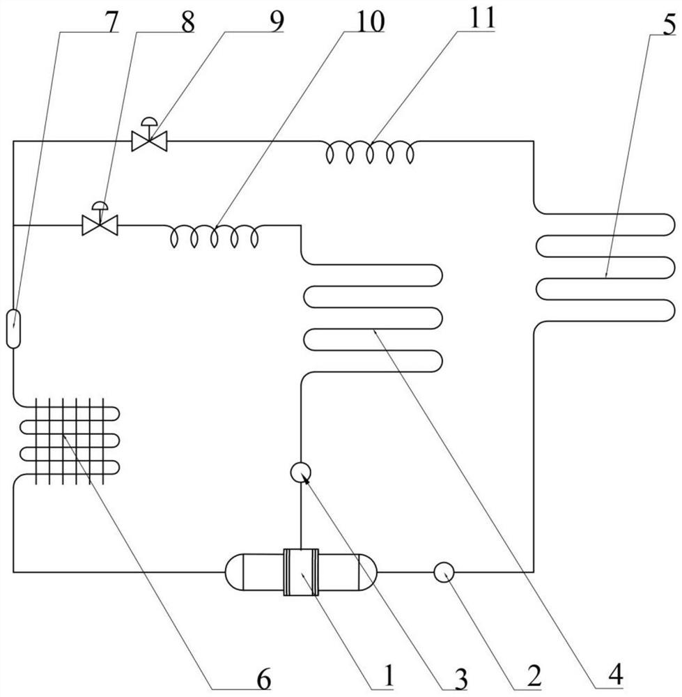 Refrigerator system using tiny moving-magnetic type series-connection double-stage linear compressor