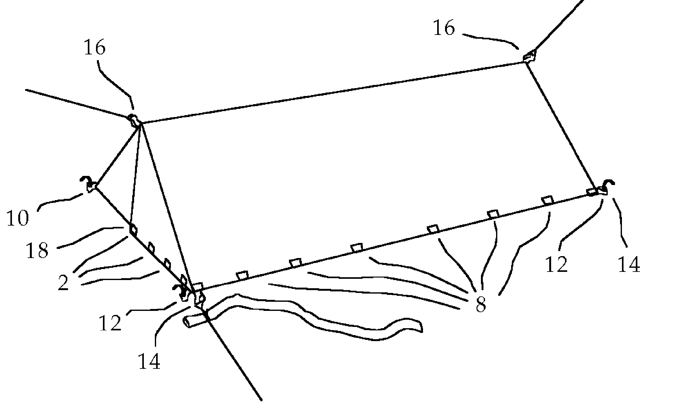 An ultralight backpacking combination cloak and tent