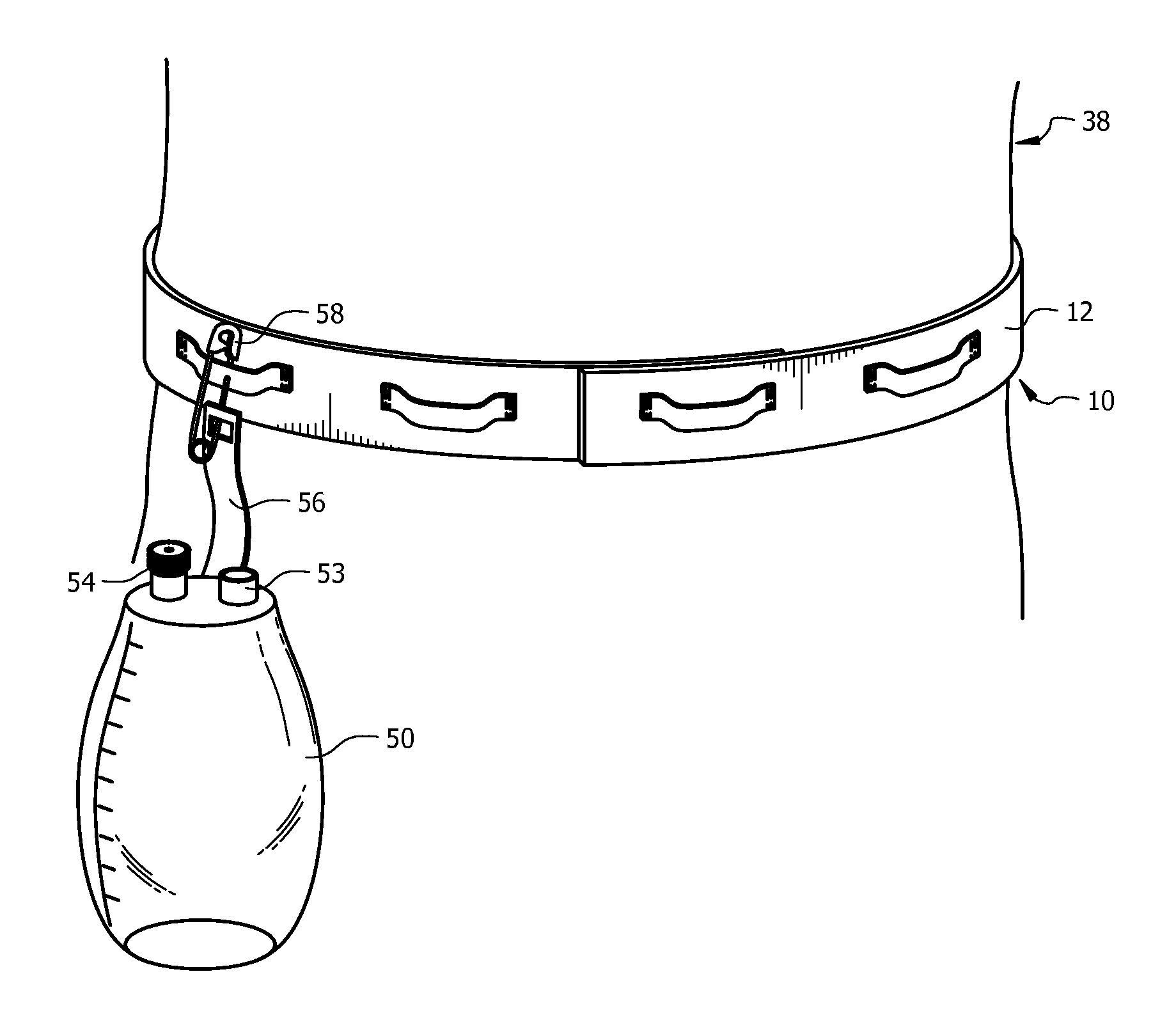 Method and apparatus for supporting a drainage bag