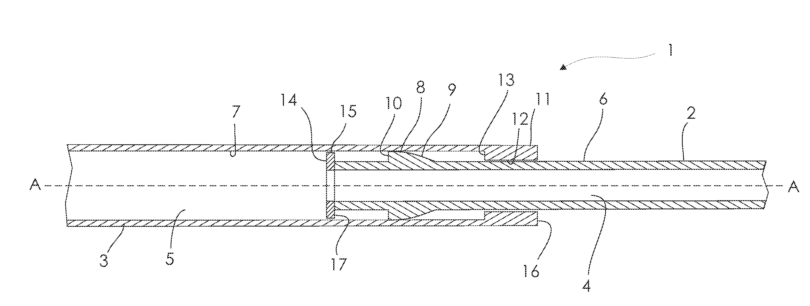 Coupling arrangement for a telescopic device