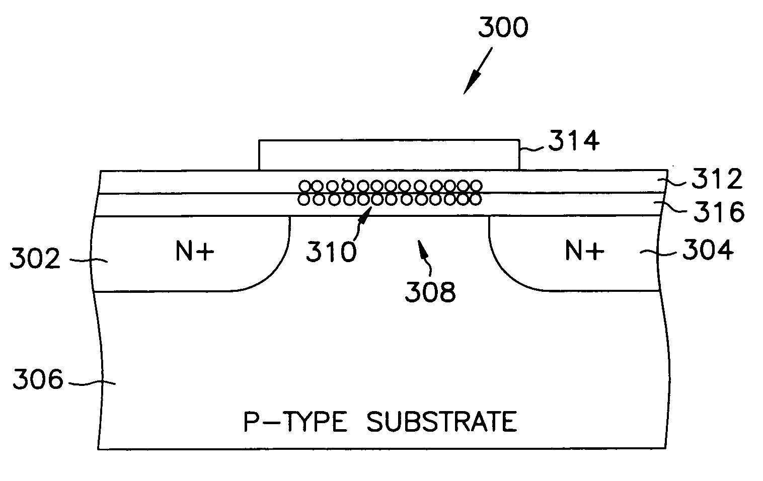 Transistor with nanocrystalline silicon gate structure