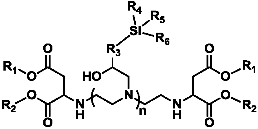 Siloxane-modified aspartic ester as well as preparation method and application thereof