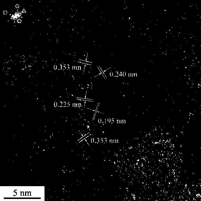 In situ synthesis method for palladium-loaded titanium dioxide base nanometer heterojunction material