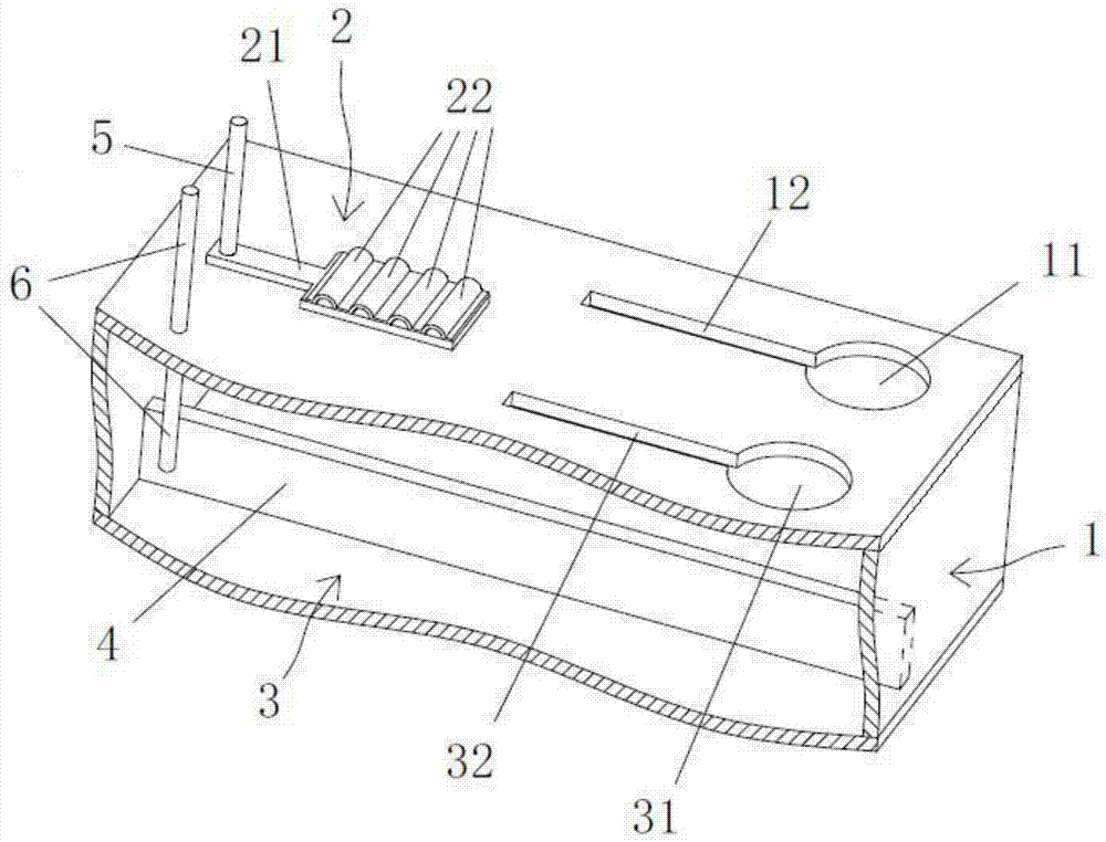 Multi-core cable test auxiliary device and test method