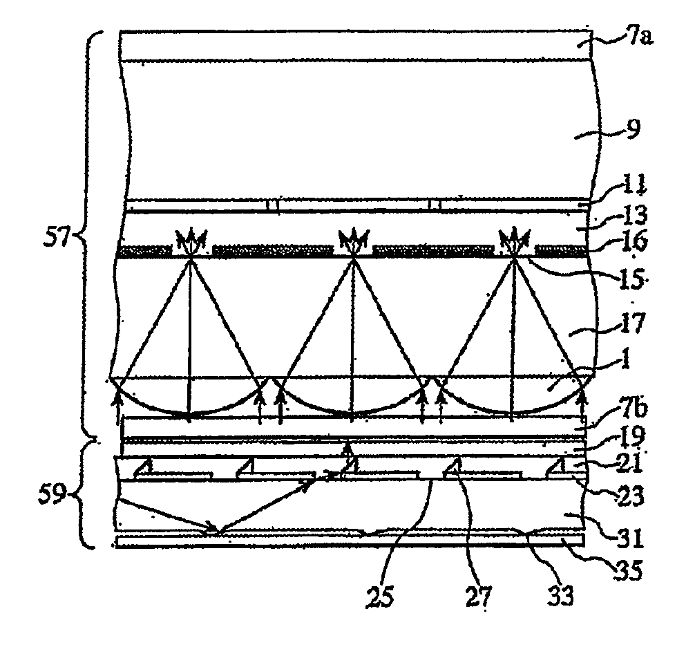 Planar Light Emitting Element, Image Display Element, and Image Display Device Using the Same