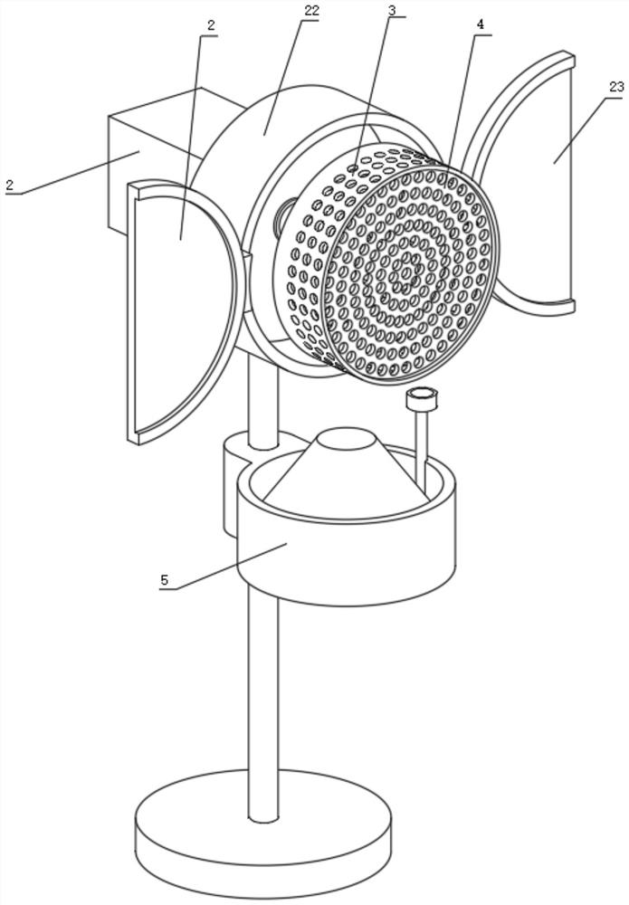 Red copper power grid for lightning protection distribution of wind power blade