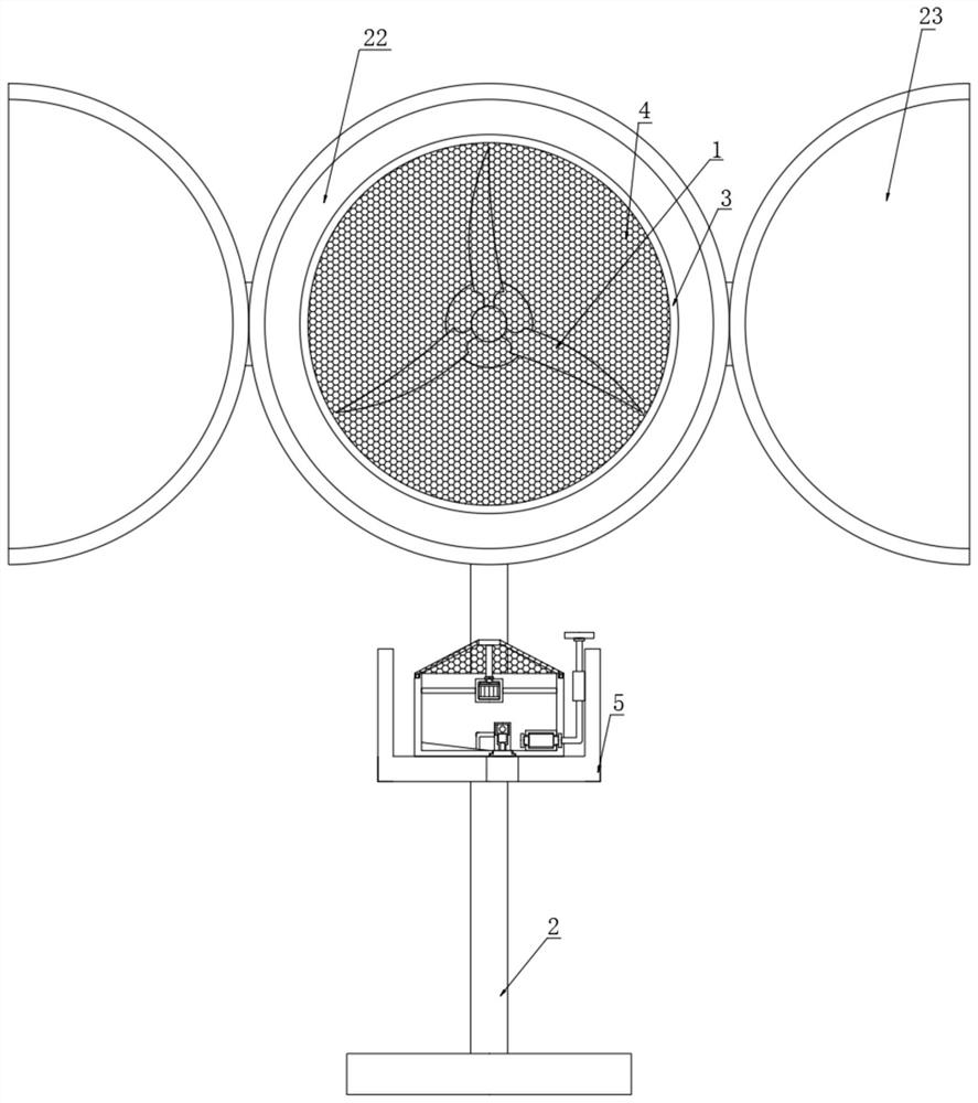 Red copper power grid for lightning protection distribution of wind power blade