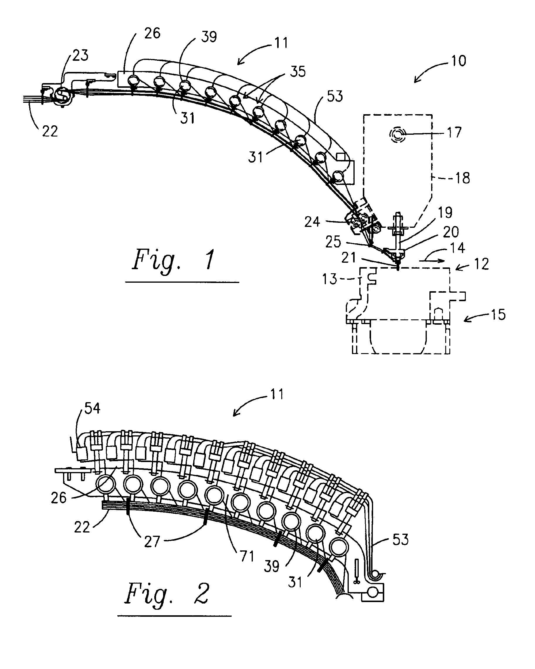 Double end servo scroll and direct scroll driver pattern attachment for tufting machine