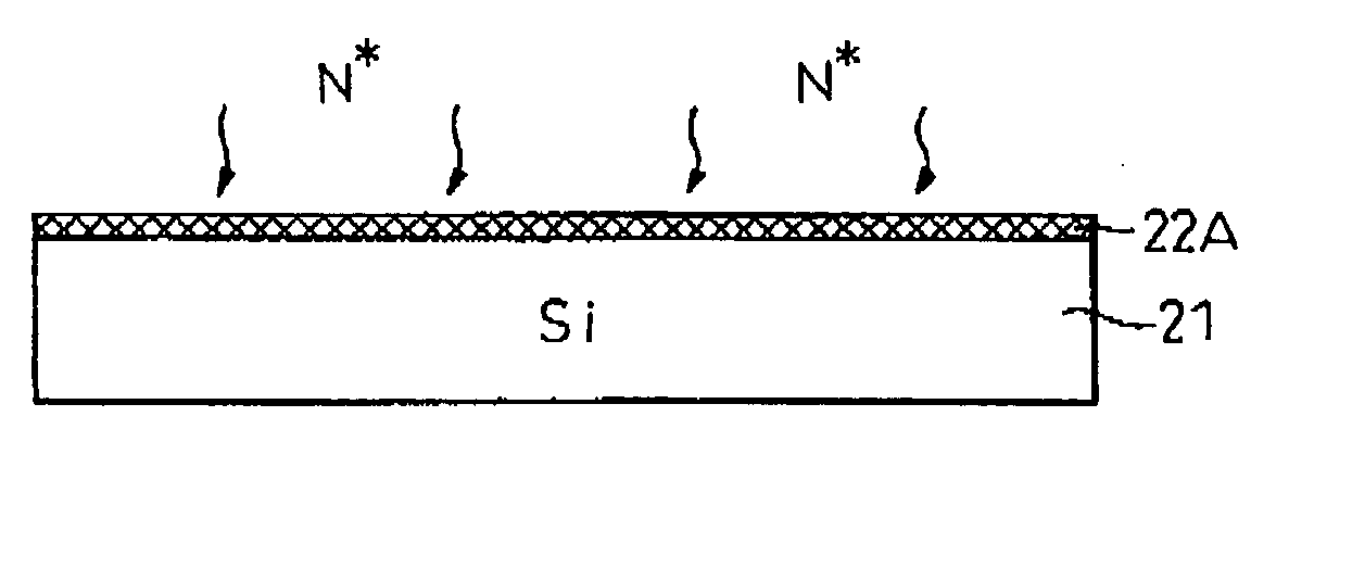 Base method treating method and electron device-use material