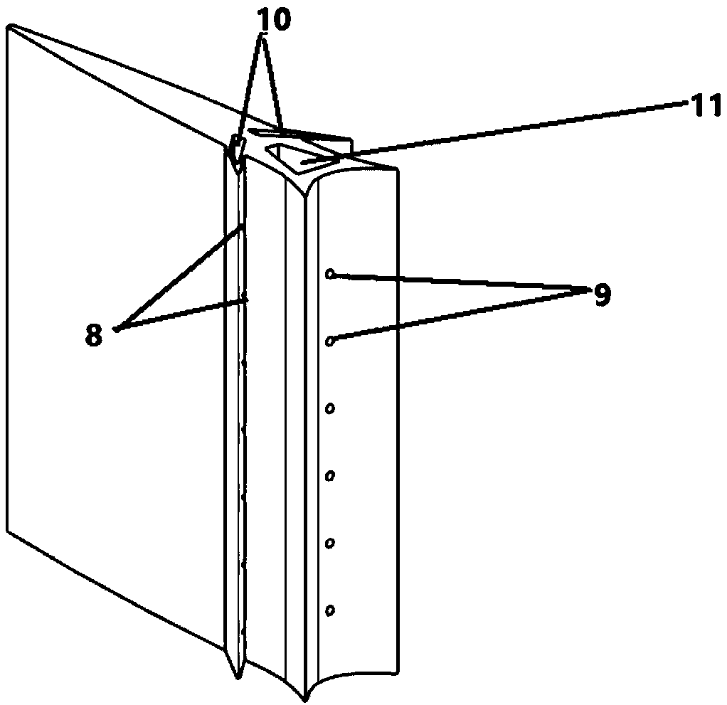 An integrated afterburner with dual oil passages at the end of a support plate