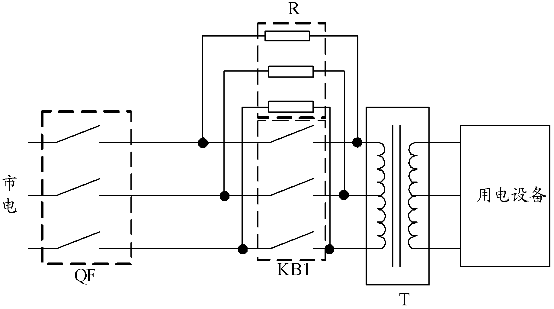 Soft starting device and method for high-power transformer