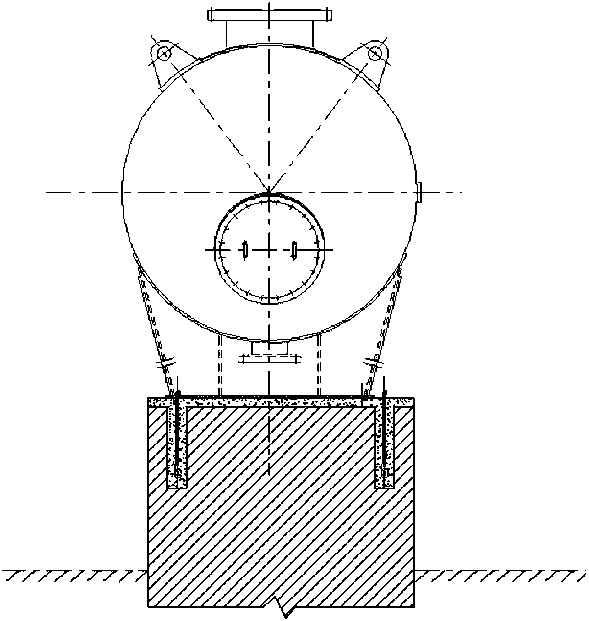 Intermittent blowdown flash tank with self water sealing function and drainage system and method