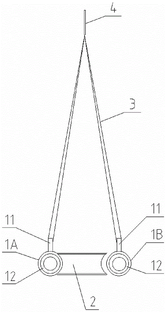 A double-roll lifting device suitable for multi-roll rolling mill