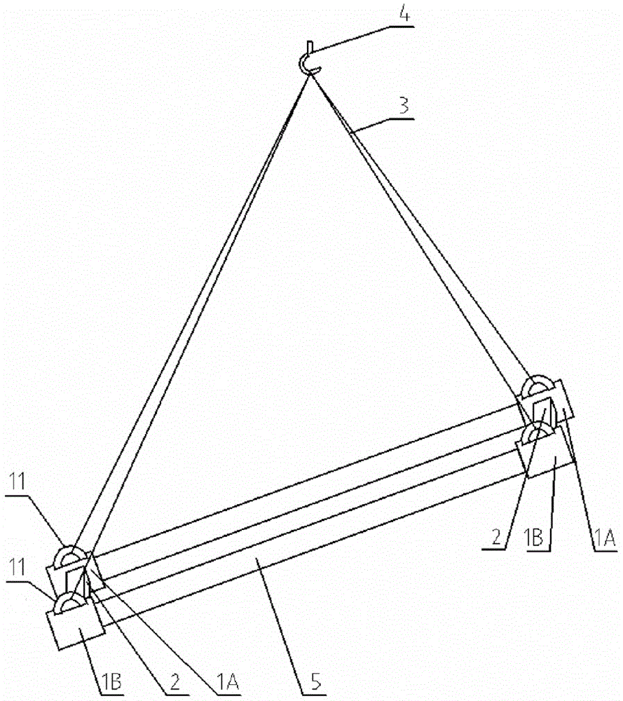 A double-roll lifting device suitable for multi-roll rolling mill