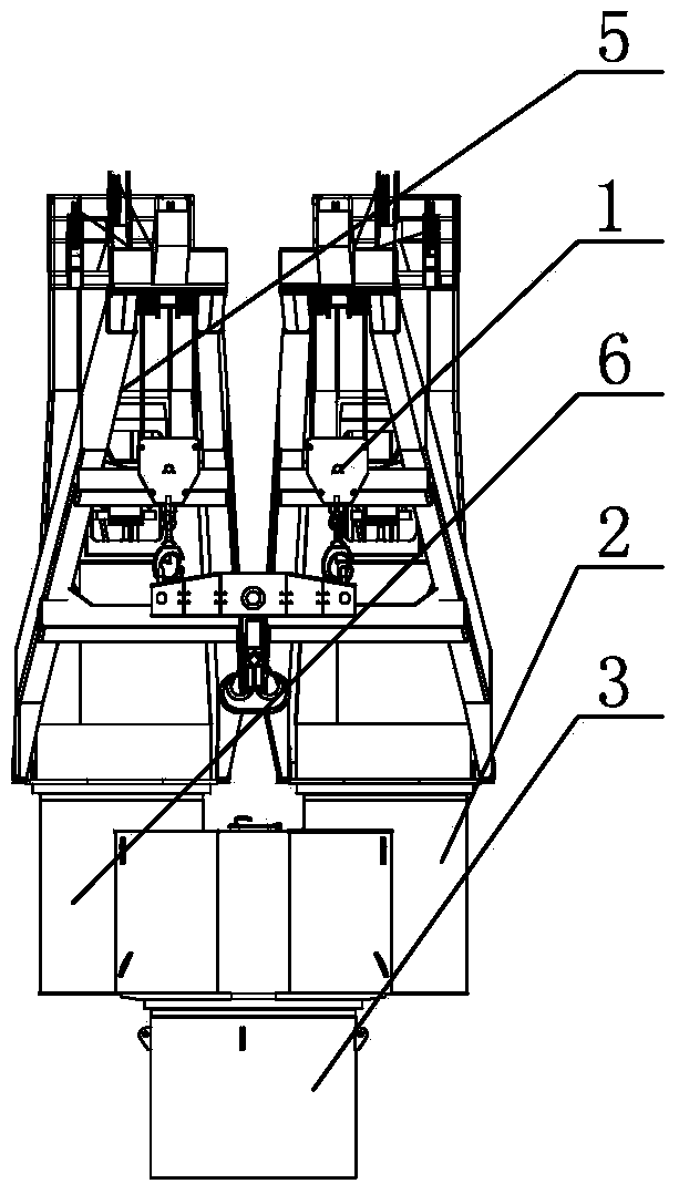 Marine semidetached crane