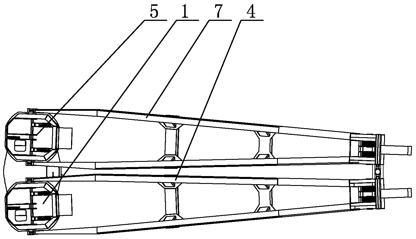 Marine semidetached crane